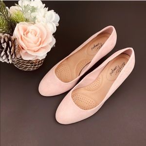 SOFT PINK DEXFLEX MINI HEEL MEMORY SIZE 12!!!